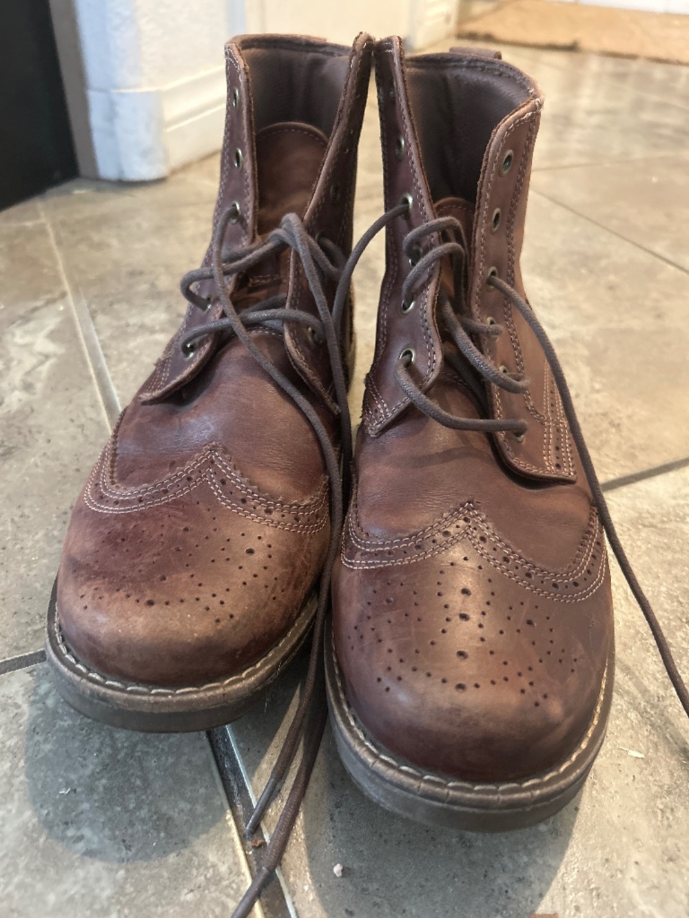Dr Scholls Brown Scully Leather Boots Men’s 9.5